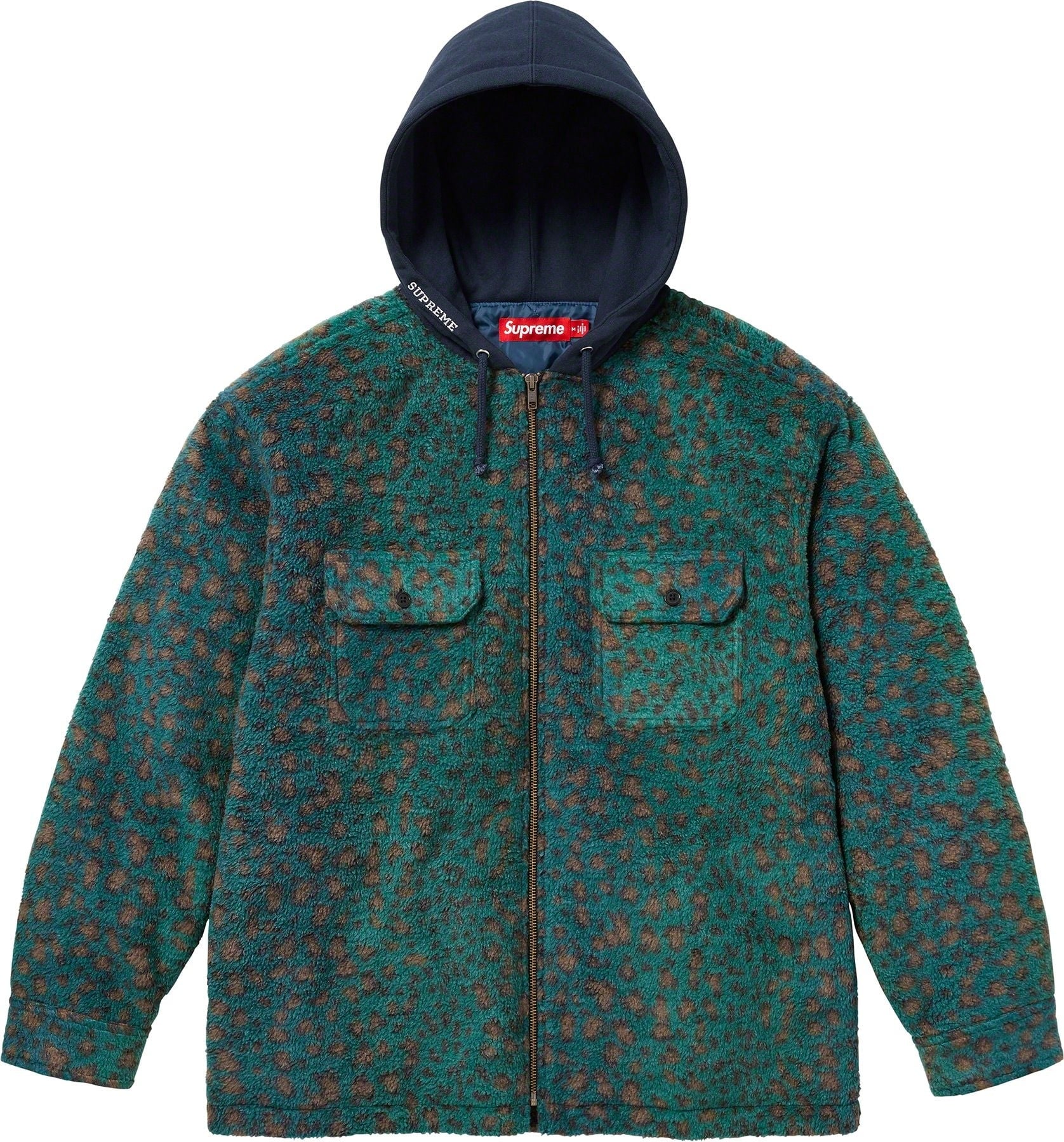 Fleece Zip Up Hooded Shirt view 11